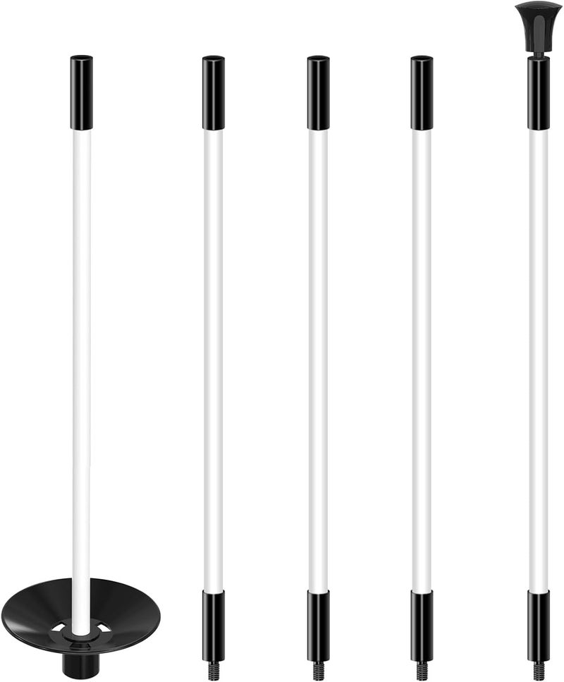 COGOLFING Golf Flagpole - Detachable Design - Ball Retrieval Base - Perfect for Backyard Practice Putting Green, Country Club, Driving Range - 3FT | 6FT in Height Optional - Image 1